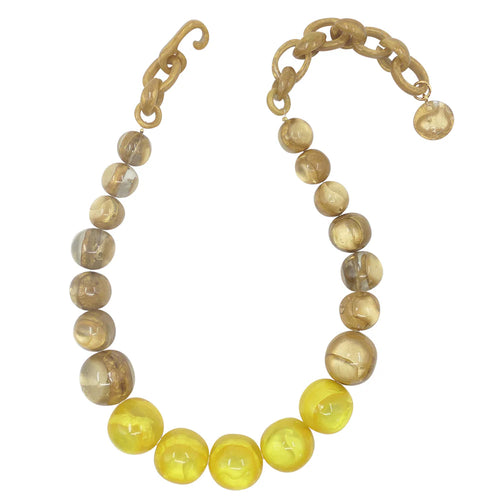 Dominique Denaive Golden Yellow Grace Bubble Necklace Timeless Martha's Vineyard 
