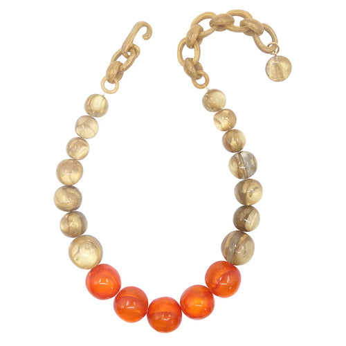 Dominique Denaive Golden Orange Grace Bubble Necklace Timeless Martha's Vineyard 