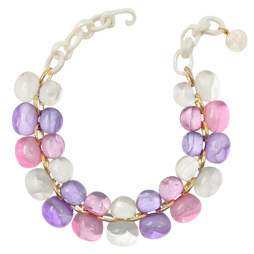 Dominique Denaive Lilac Andrea Bubble Necklace Timeless Martha's Vineyard 