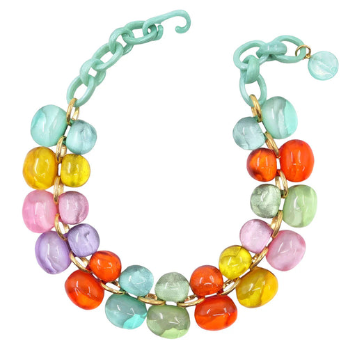 Dominique Denaive Multicolor Andrea Bubble Necklace Timeless Martha's Vineyard 