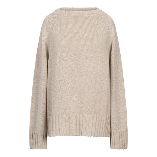 La Fée Parisienne Beige Raglan Cotton + Linen Sweater Timeless Martha's Vineyard 