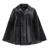 Suprema Reversible Shearling Cape - Fango Timeless Martha's Vineyard