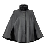 Suprema Reversible Shearling Cape - Fango Timeless Martha's Vineyard