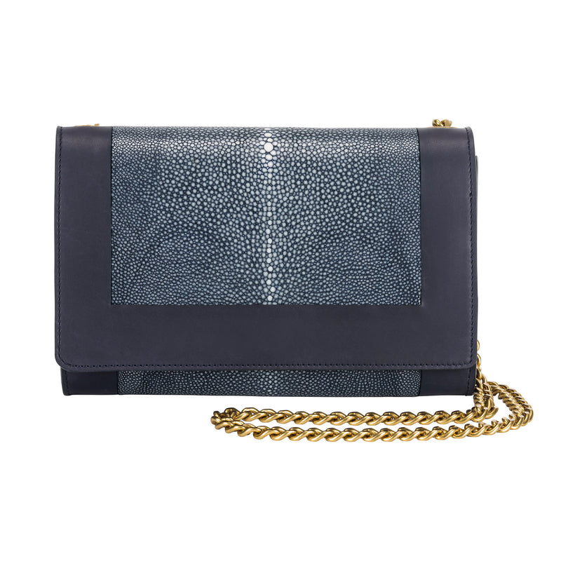 Coralie Paris Leather Crossbody Stingray Closure Timeless Martha's Vineyard
