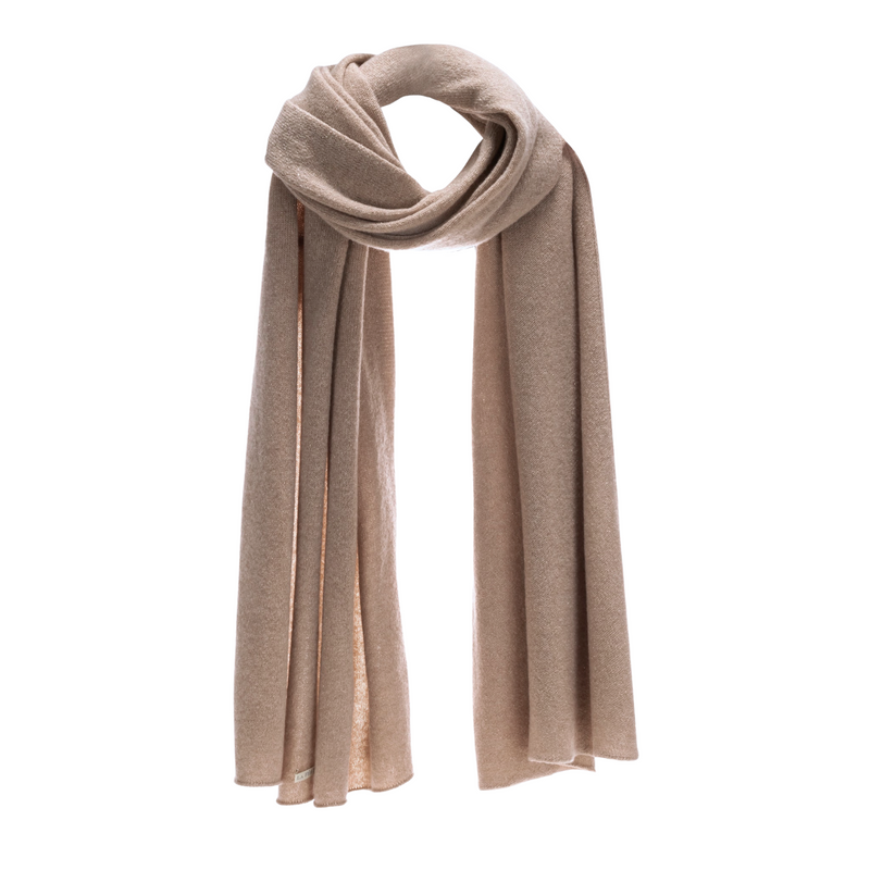 Luxurious Lurex Cashmere Travel Wrap - Natural Glitz