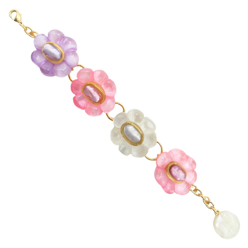 Dominique Denaive Lilac Daphne Bubble Floral Bracelet Timeless Martha's Vineyard 