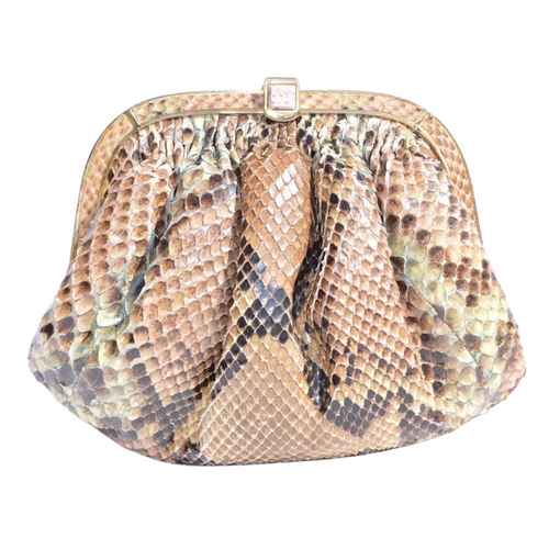 Colombetti Vintage Petite Python Bag Blush Taupe