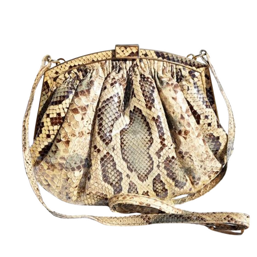 Colombetti Vintage Petite Python Bag Blue Grey Taupe
