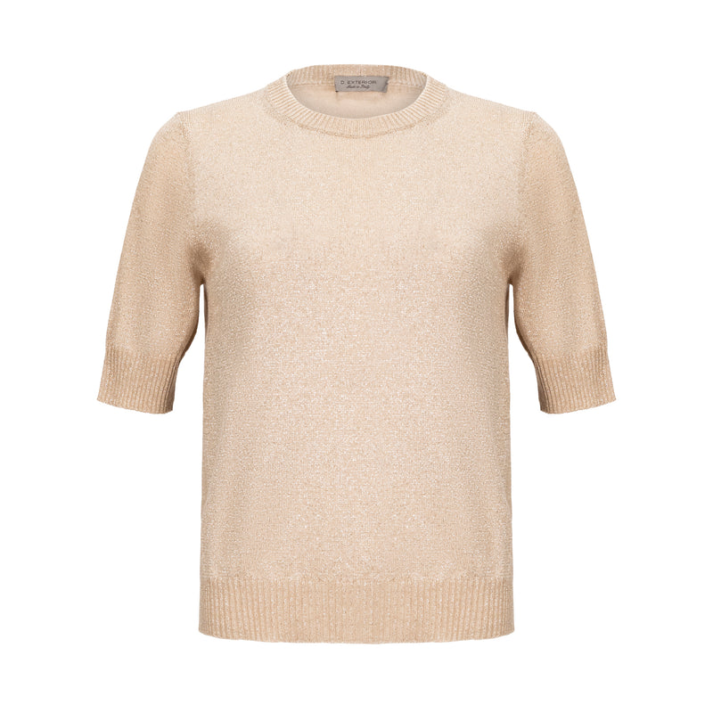D. Exterior Lurex Tee - Champange Timeless Martha's Vineyard