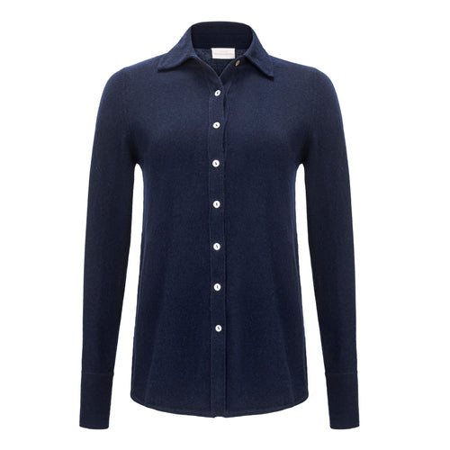 Douxdimanche Fili Button Down - Navy Timeless Martha's Vineyard