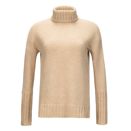 Douxdimanche Victory Cashmere Turtleneck - Sand Timeless Martha's Vineyard