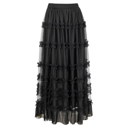 Edward Achour Maxi Layered Tulle Skirt Timeless Martha's Vineyard