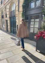 Suprema Reversible Shearling Cape - Camel Timeless Martha's Vineyard
