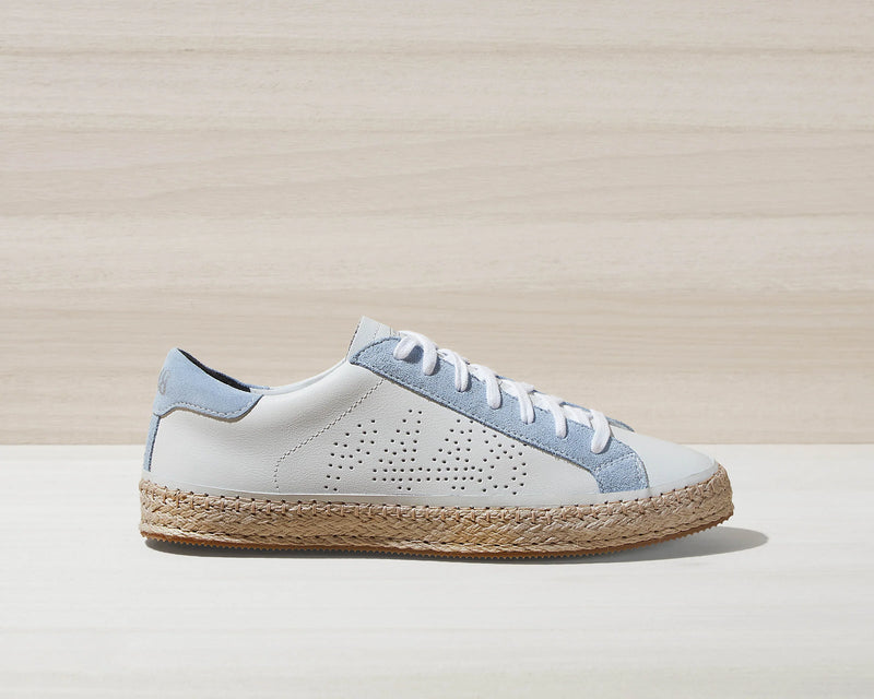 P448 John Corda Port Blue Suede Espadrille Sneaker Timeless Martha's Vineyard