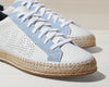 P448 John Corda Port Blue Suede Espadrille Sneaker Timeless Martha's Vineyard
