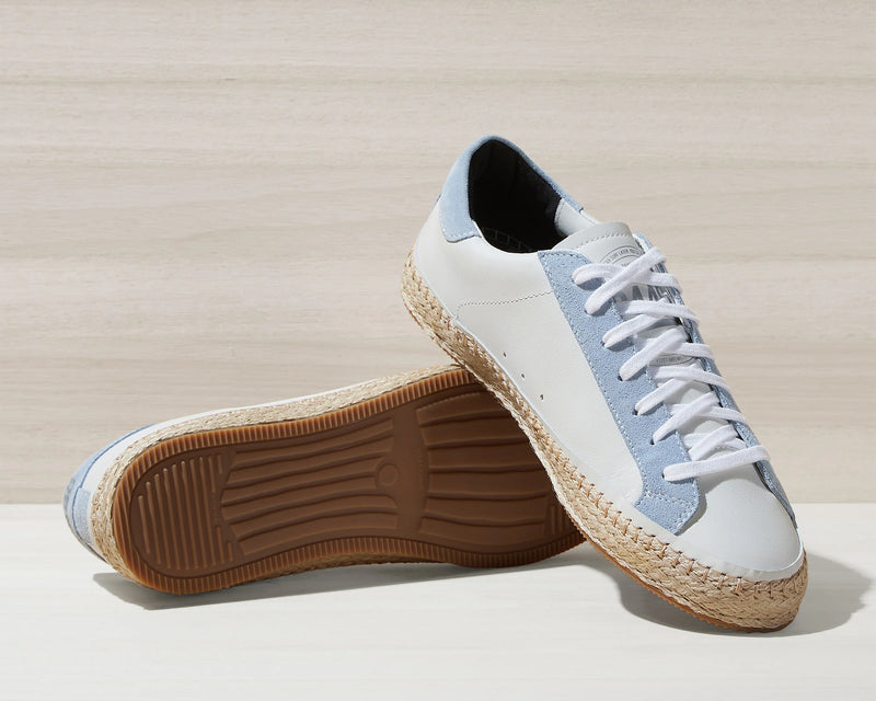 P448 John Corda Port Blue Suede Espadrille Sneaker Timeless Martha's Vineyard