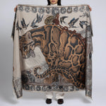 Sabina Savage Lunar Leopard Silk Twill Rectangle Scarf Timeless Martha's Vineyard 