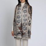Sabina Savage Lunar Leopard Silk Twill Rectangle Scarf Timeless Martha's Vineyard 