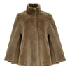 Suprema Reversible Shearling Cape - Camel Timeless Martha's Vineyard