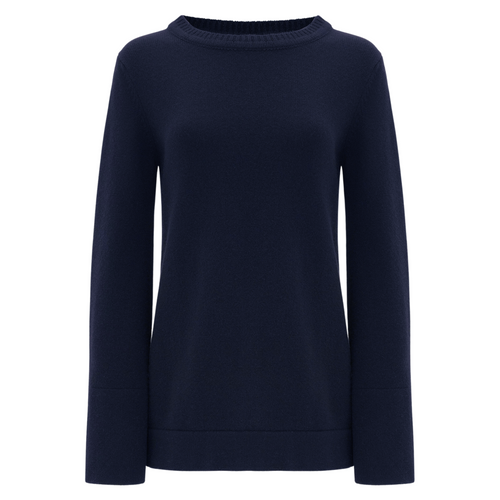 La Fée Parisienne Claudine Cashmere Sweater in Navy  Timeless Martha's Vineyard 