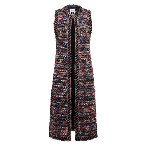 Edward Achour Metallic Tweed Vest Timeless Martha's Vineyard 
