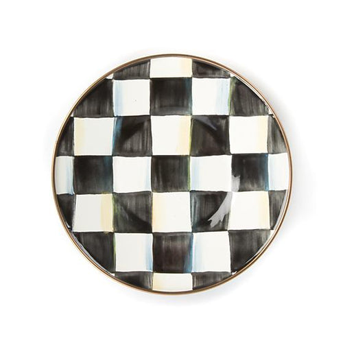 Mackenzie Childs Courtly Check Saucer Timeless Martha's Vineyard
